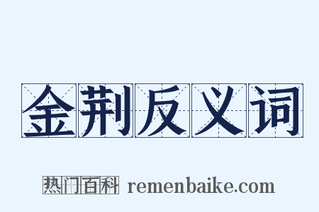 金荆反义词是什么意思的图片